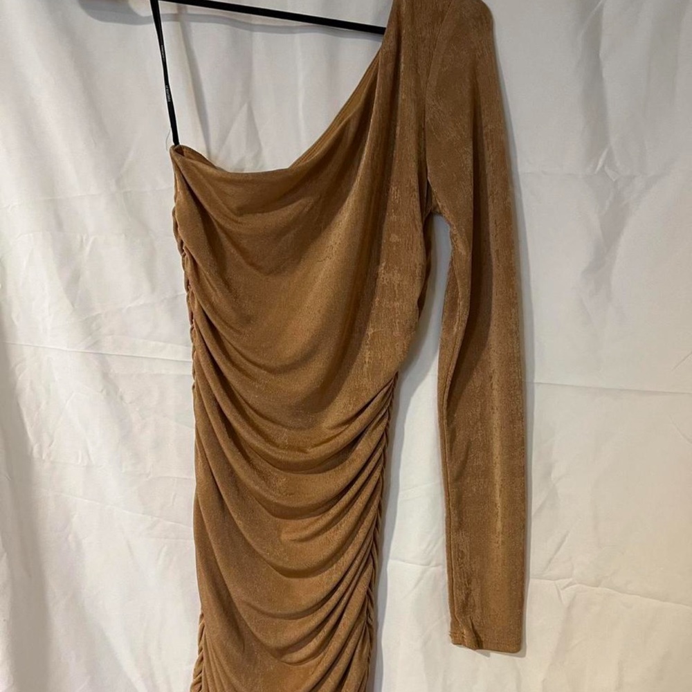 Forever 21 One-Shoulder Tan Dress